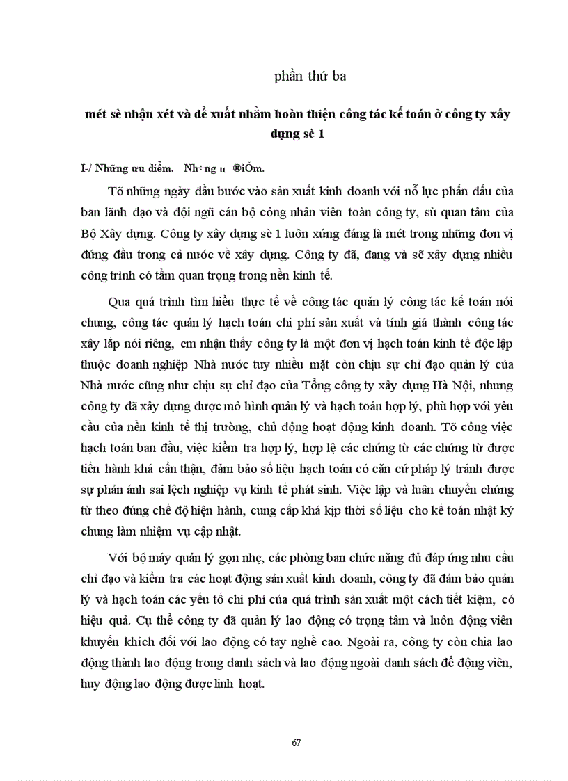 image for page Tổ chức công tác kế toán tập hợp chi phí sản xuất và tính giá thành sản phẩm xây lắp ở Công ty xây dựng số 1 1