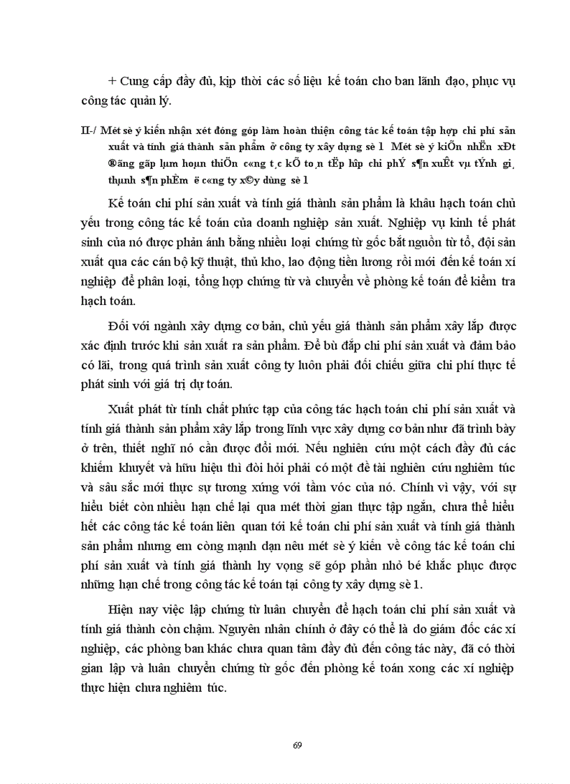 image for page Tổ chức công tác kế toán tập hợp chi phí sản xuất và tính giá thành sản phẩm xây lắp ở Công ty xây dựng số 1 1
