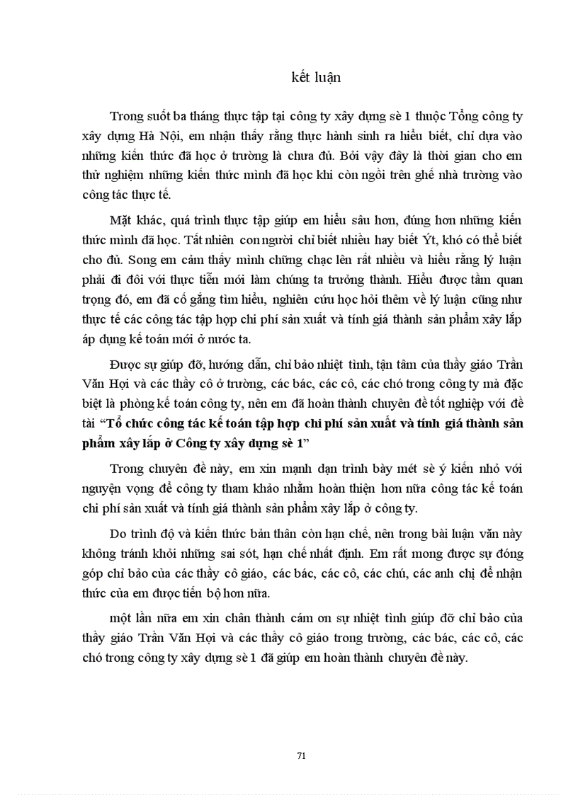 image for page Tổ chức công tác kế toán tập hợp chi phí sản xuất và tính giá thành sản phẩm xây lắp ở Công ty xây dựng số 1 1