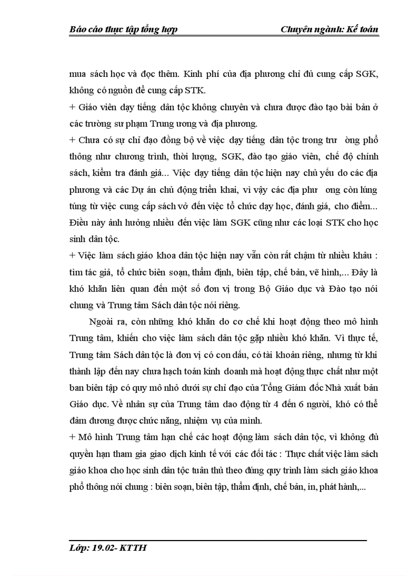 image for page Tổ chức bộ máy kế toán và hệ thống kế toán tại Công ty Cổ phần Sách dân tộc 1