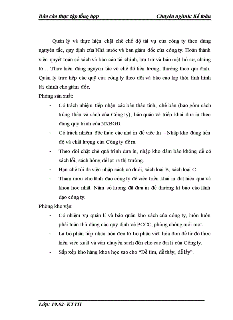 image for page Tổ chức bộ máy kế toán và hệ thống kế toán tại Công ty Cổ phần Sách dân tộc 1