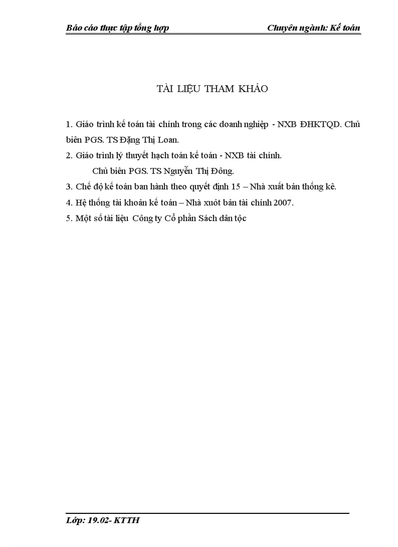 image for page Tổ chức bộ máy kế toán và hệ thống kế toán tại Công ty Cổ phần Sách dân tộc 1