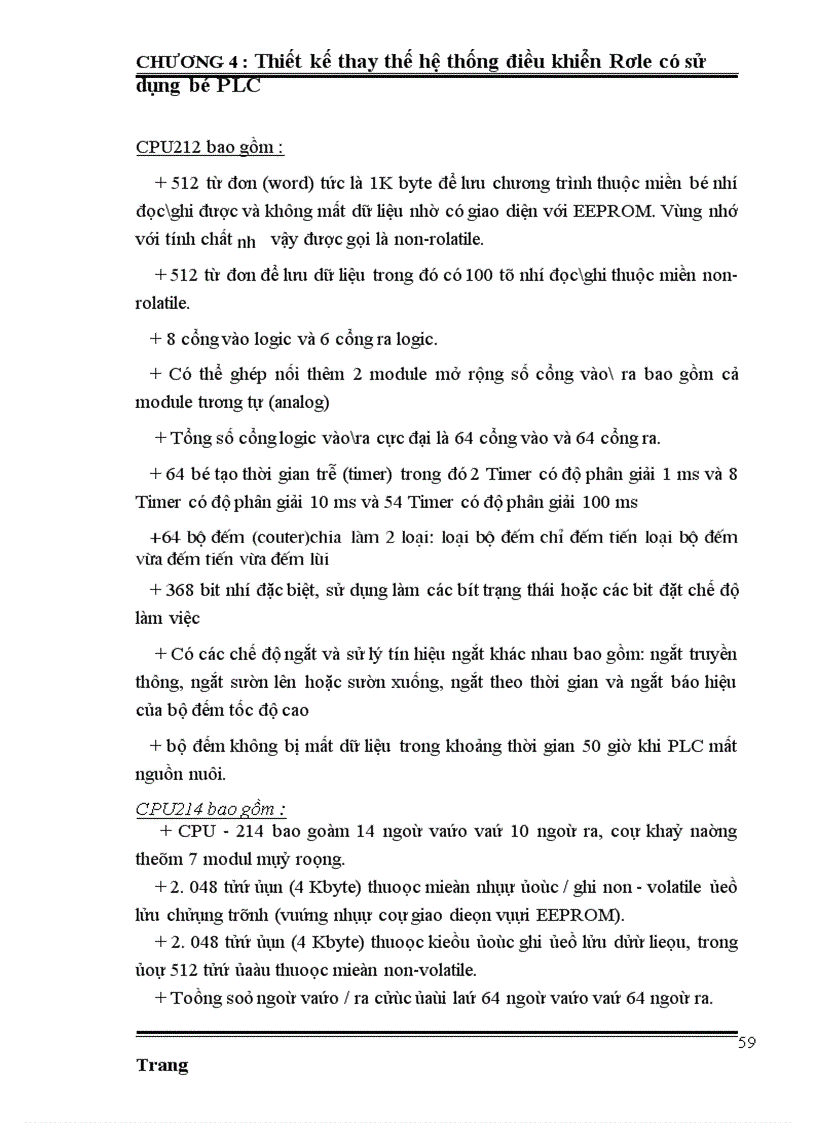 image for page Thiết kế thay thế hệ thống điều khiển Rơle có sử dụng bộ PLC