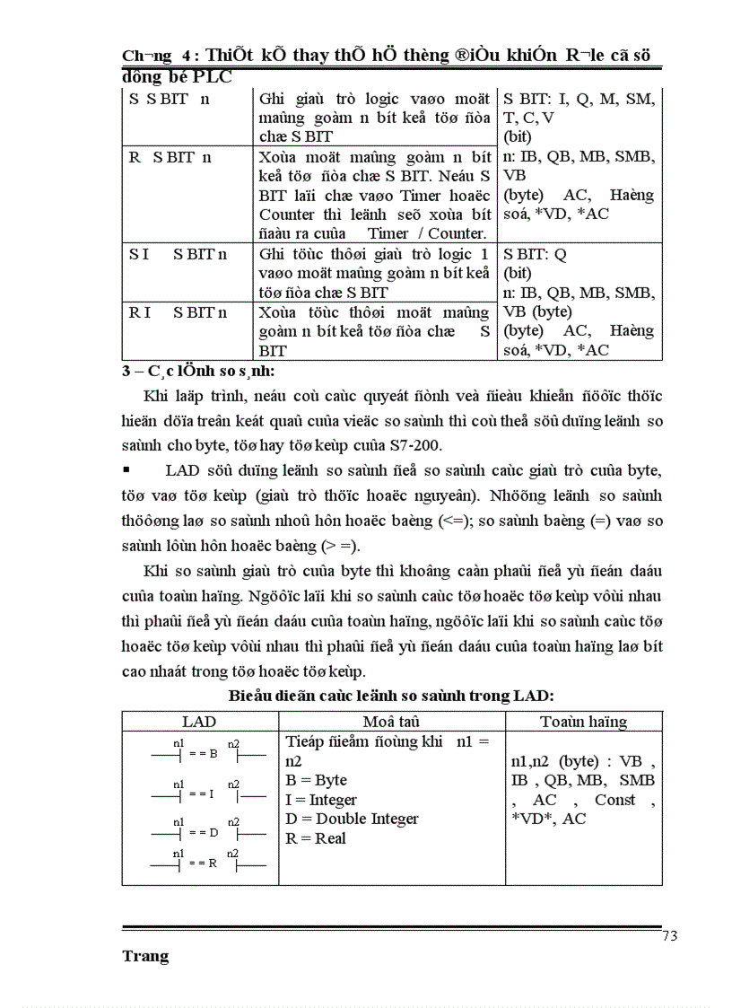 image for page Thiết kế thay thế hệ thống điều khiển Rơle có sử dụng bộ PLC