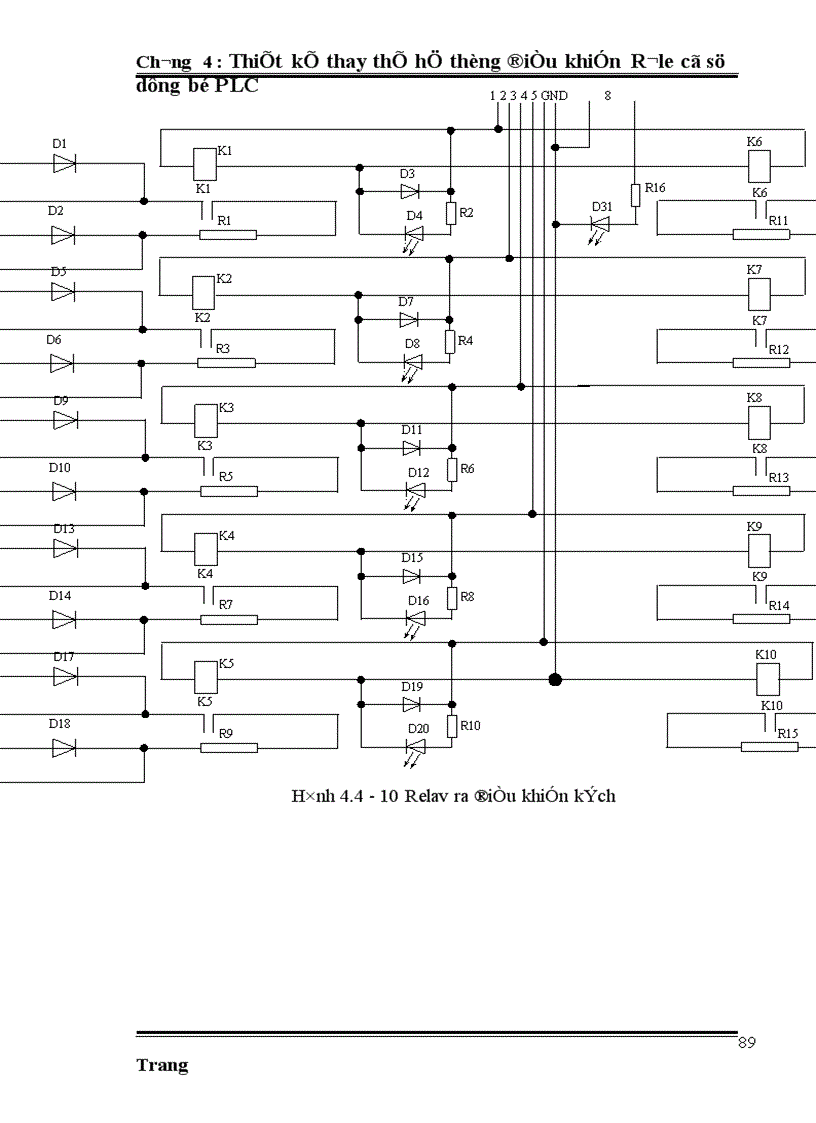 image for page Thiết kế thay thế hệ thống điều khiển Rơle có sử dụng bộ PLC