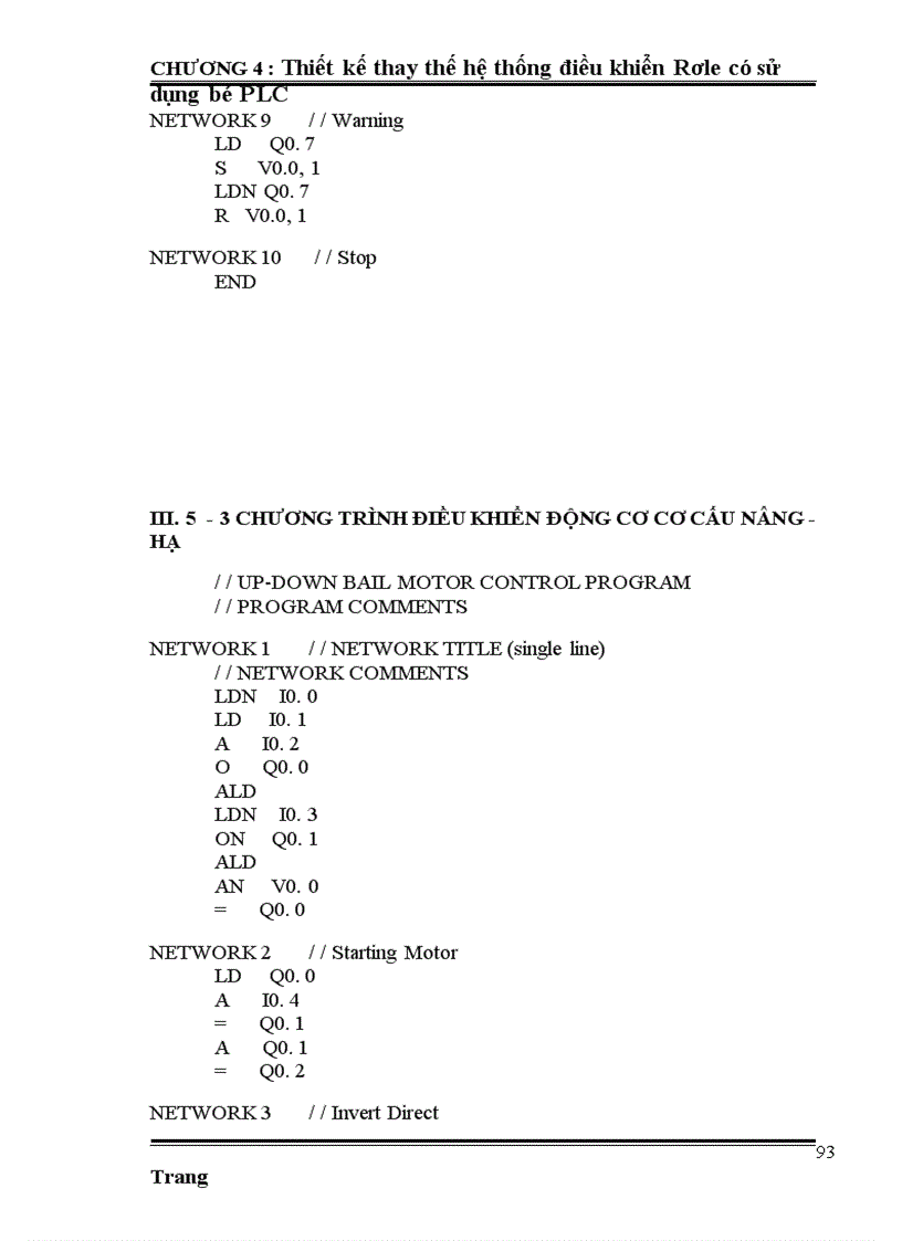 image for page Thiết kế thay thế hệ thống điều khiển Rơle có sử dụng bộ PLC