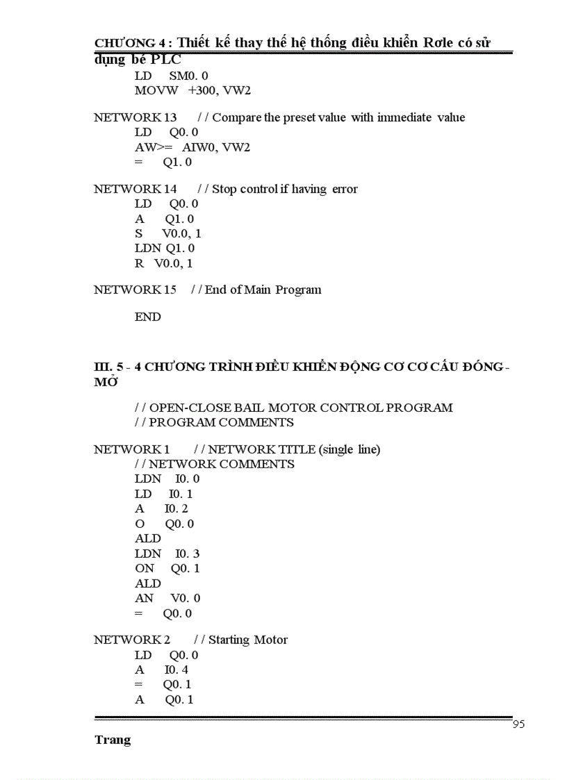image for page Thiết kế thay thế hệ thống điều khiển Rơle có sử dụng bộ PLC