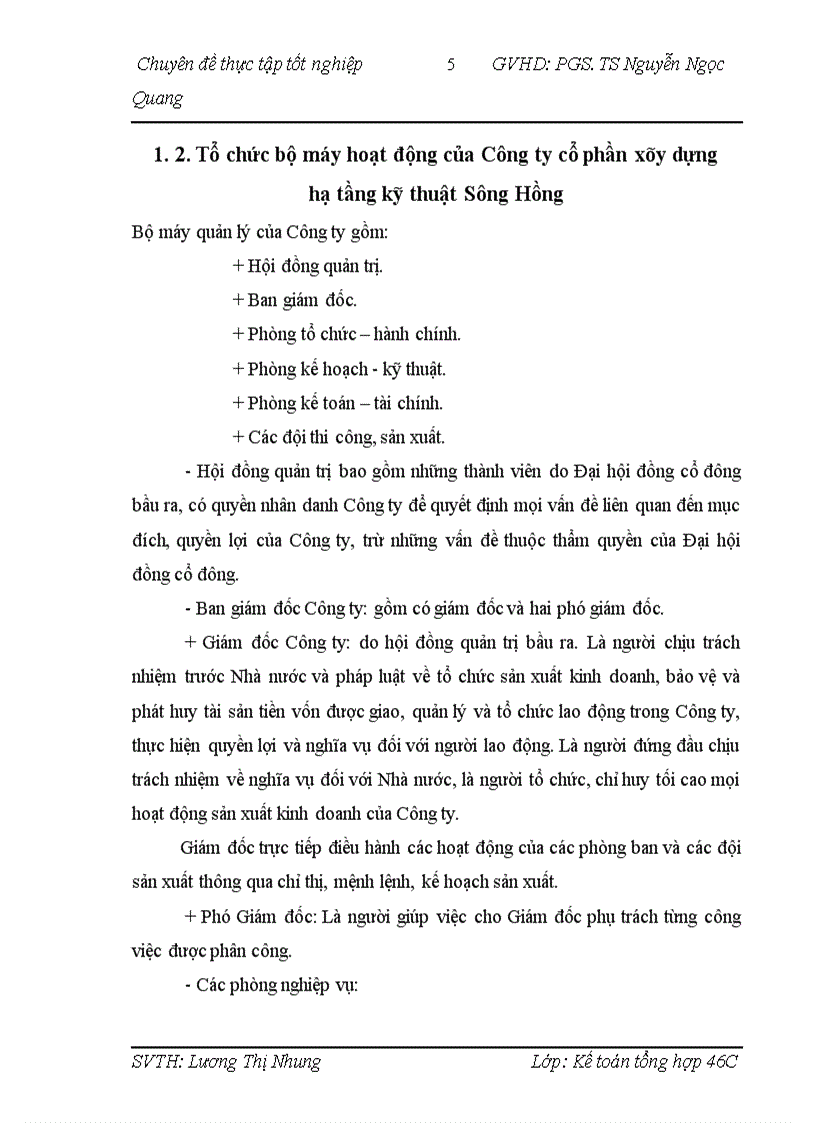 image for page Hoàn thiện kế toán chi phí sản xuất và tính giá thành sản phẩm xây lắp tại Công ty cổ phần hạ tầng kỹ thuật Sông Hồng 1