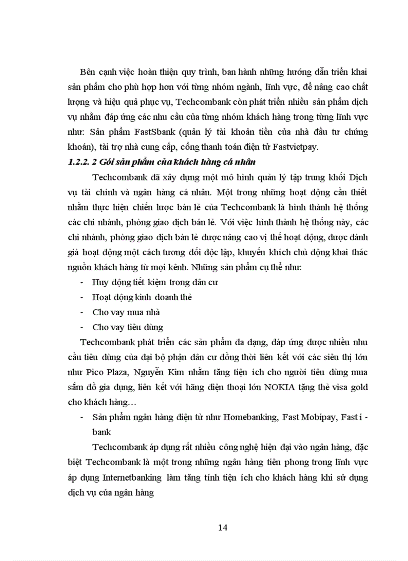 image for page Báo cáo thực tập tổng hợp tại ngân hàng Techcombank và chi nhánh Techcombank Đông Đô