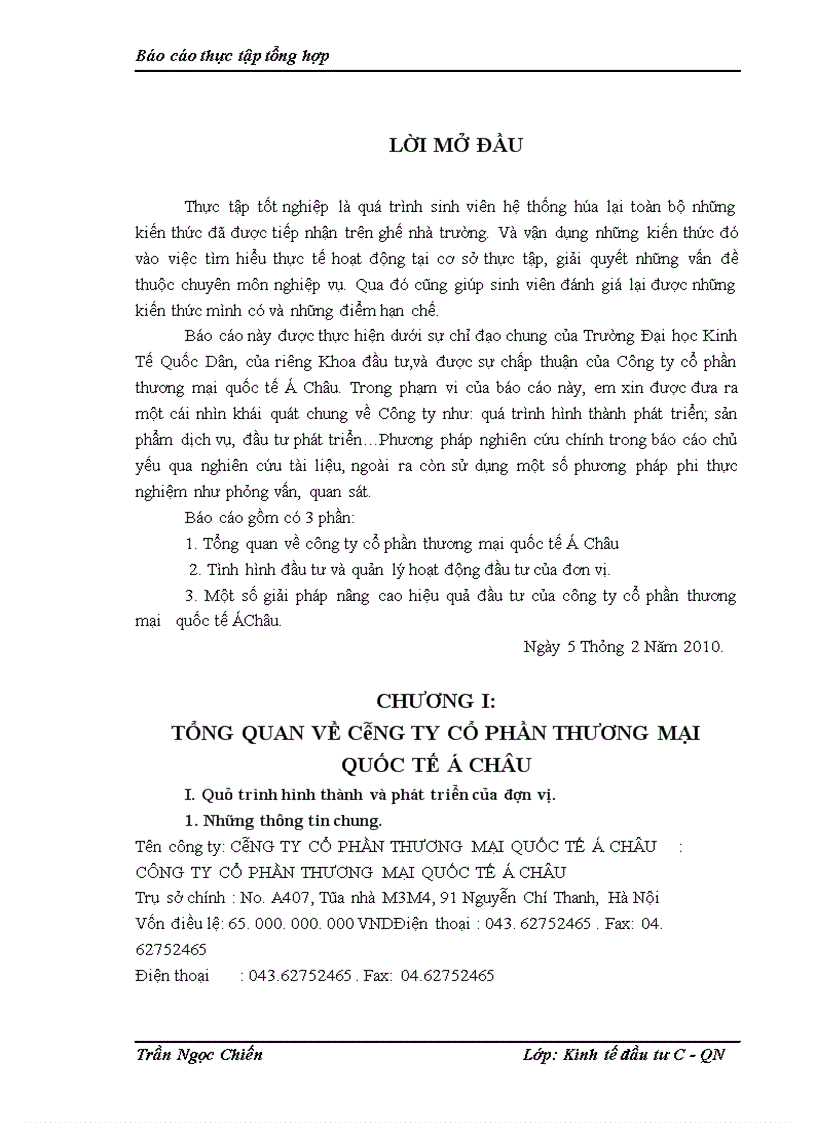image for page Một số giải pháp nâng cao hiệu quả đầu tư của Công ty cổ phần thương mại quốc tế Á Châu