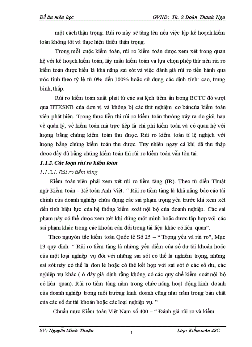 image for page Hoàn thiện đánh giá rủi ro kiểm toán trong kiểm toán báo cáo tài chính của kiểm toán độc lập Việt Nam 1