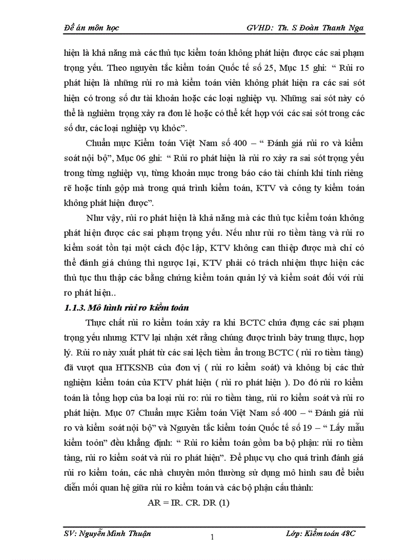 image for page Hoàn thiện đánh giá rủi ro kiểm toán trong kiểm toán báo cáo tài chính của kiểm toán độc lập Việt Nam 1