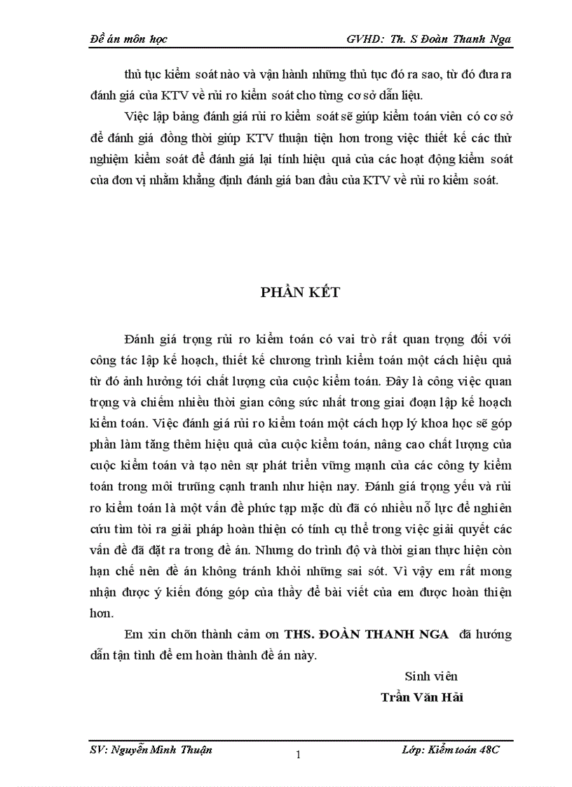 image for page Hoàn thiện đánh giá rủi ro kiểm toán trong kiểm toán báo cáo tài chính của kiểm toán độc lập Việt Nam 1