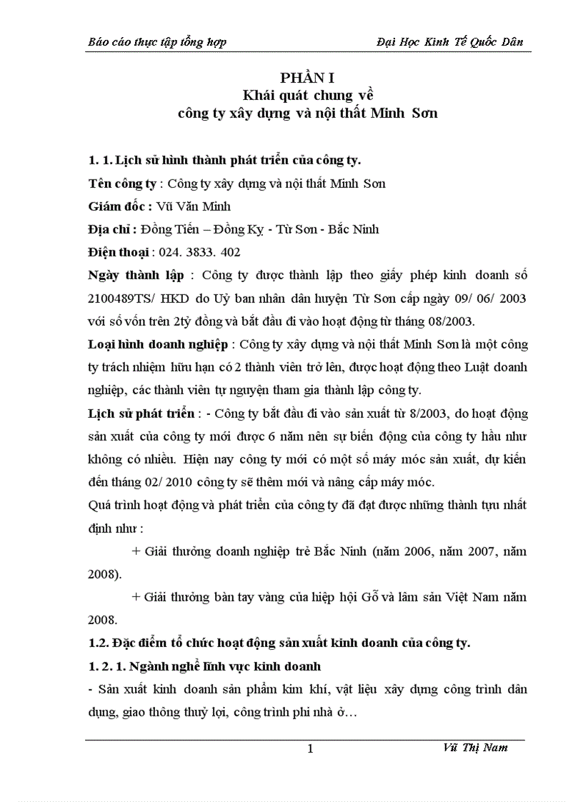 image for page Đánh giá nhận xét về tổ chức kế toán tại Công ty xây dựng và nội thất Minh Sơn