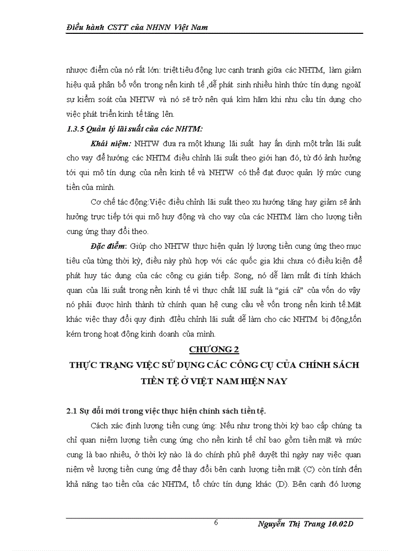 image for page Thực trạng việc sử dụng các công cụ của chính sách tiền tệ ở Việt Nam hiện nay