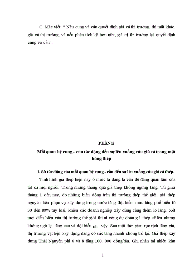 image for page Mối quan hệ cung câu tác động đến sự lên xuống của giá cả