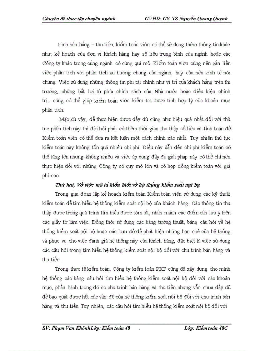 image for page Hoàn thiện kiểm toán chu trình bán hàng và thu tiền trong kiểm toán BCTC do Công ty TNHH Kiểm toán PKF Việt Nam thực hiện 1