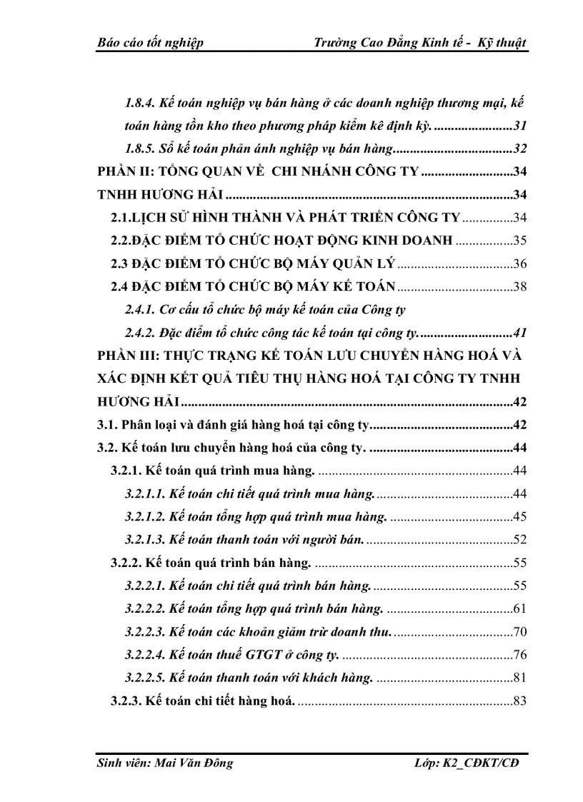 image for page Kế toán lưu chuyển hàng hoá và xác định kết quả tiêu thụ hàng hoá tại Công ty TNHH Hương Hải