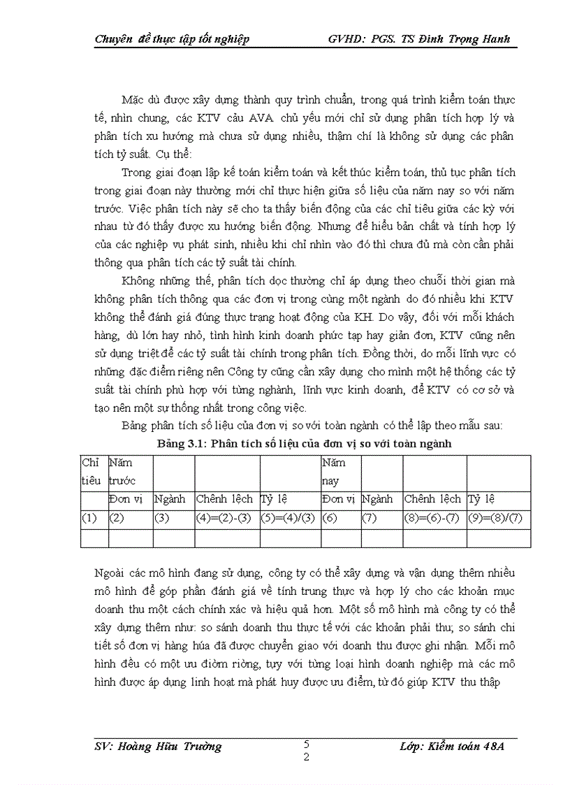 image for page Vận dụng thủ tục phân tích với kiểm toán khoản mục doanh thu trong kiểm toán báo cáo tài chính tại Công ty trách nhiệm hữu hạn tư vấn kế toán và kiểm toán Việt Nam AVA 1