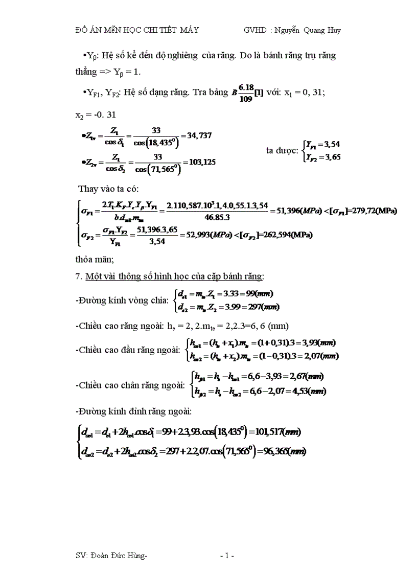 image for page Tính toán truyền động bánh răng côn răng thẳng