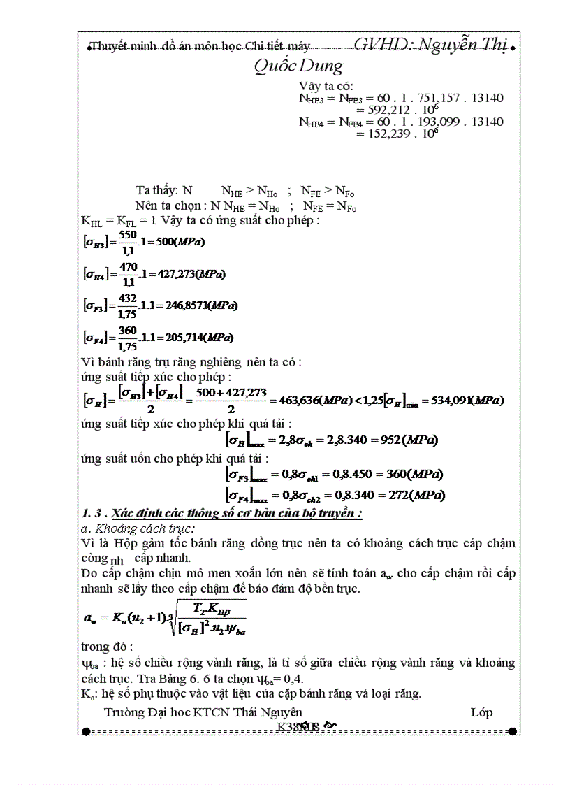 image for page Tính toán động học hệ dẫn động cơ khí 1