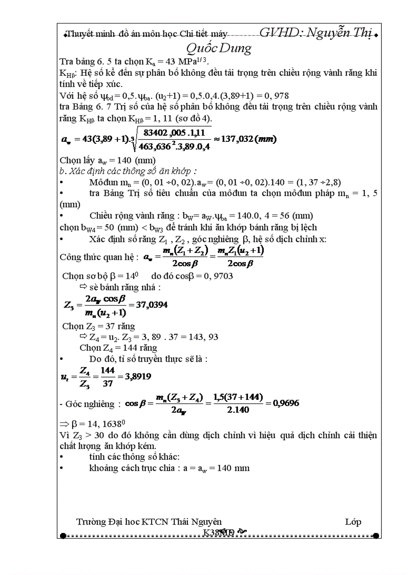 image for page Tính toán động học hệ dẫn động cơ khí 1