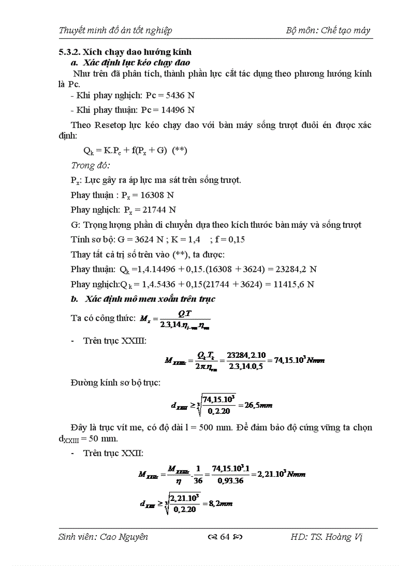 image for page Thiết kế máy Phay Lăn Răng