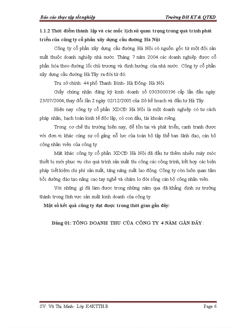 image for page Báo cáo thực tập tại công ty Cổ phần xây dựng cầu đường Hà Nội