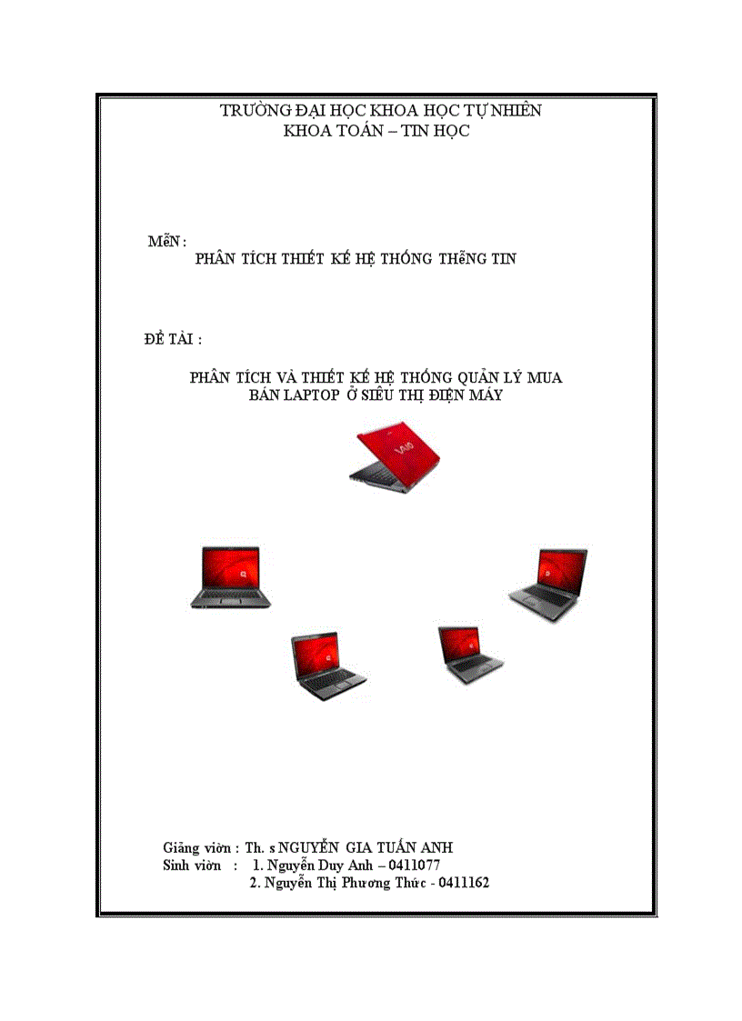 image for page Phân tích và thiết kế hệ thống quản lý mua bán laptop ở siêu thị điện máy