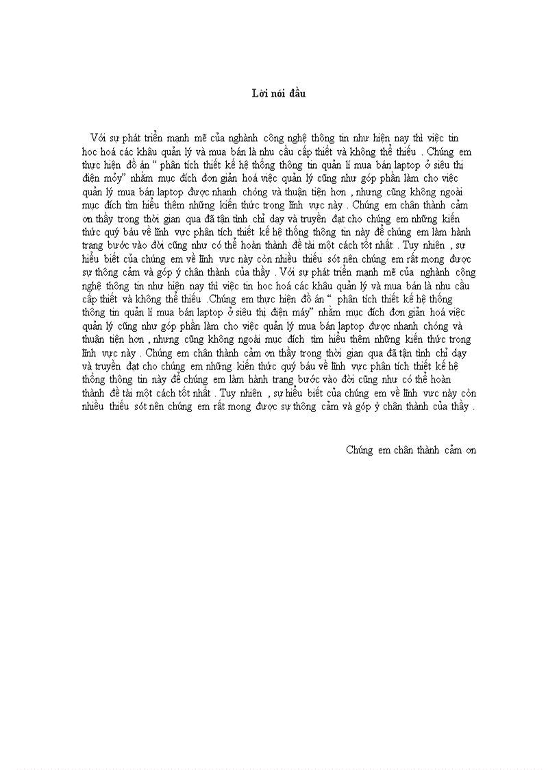 image for page Phân tích và thiết kế hệ thống quản lý mua bán laptop ở siêu thị điện máy