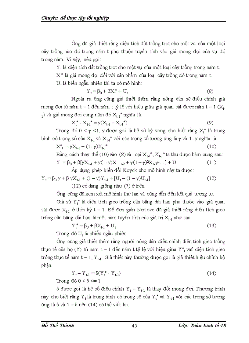image for page Ứng dụng mô hình trễ koyck trong phân tích ảnh hưởng ngắn hạn và dài hạn của tăng trưởng GDP thực tế tới tăng trưởng Việc Làm và đưa ra một số dự báo