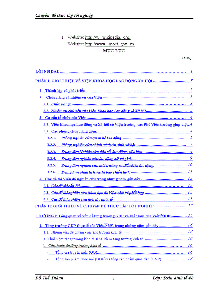 image for page Ứng dụng mô hình trễ koyck trong phân tích ảnh hưởng ngắn hạn và dài hạn của tăng trưởng GDP thực tế tới tăng trưởng Việc Làm và đưa ra một số dự báo