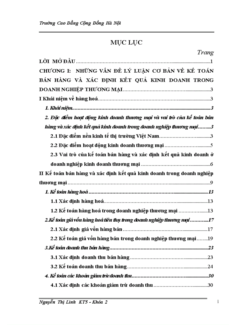 image for page Kế toán bán hàng và xác định kết quả kinh doanh ở Công ty TNHH Thương Mại Hải Yến 1