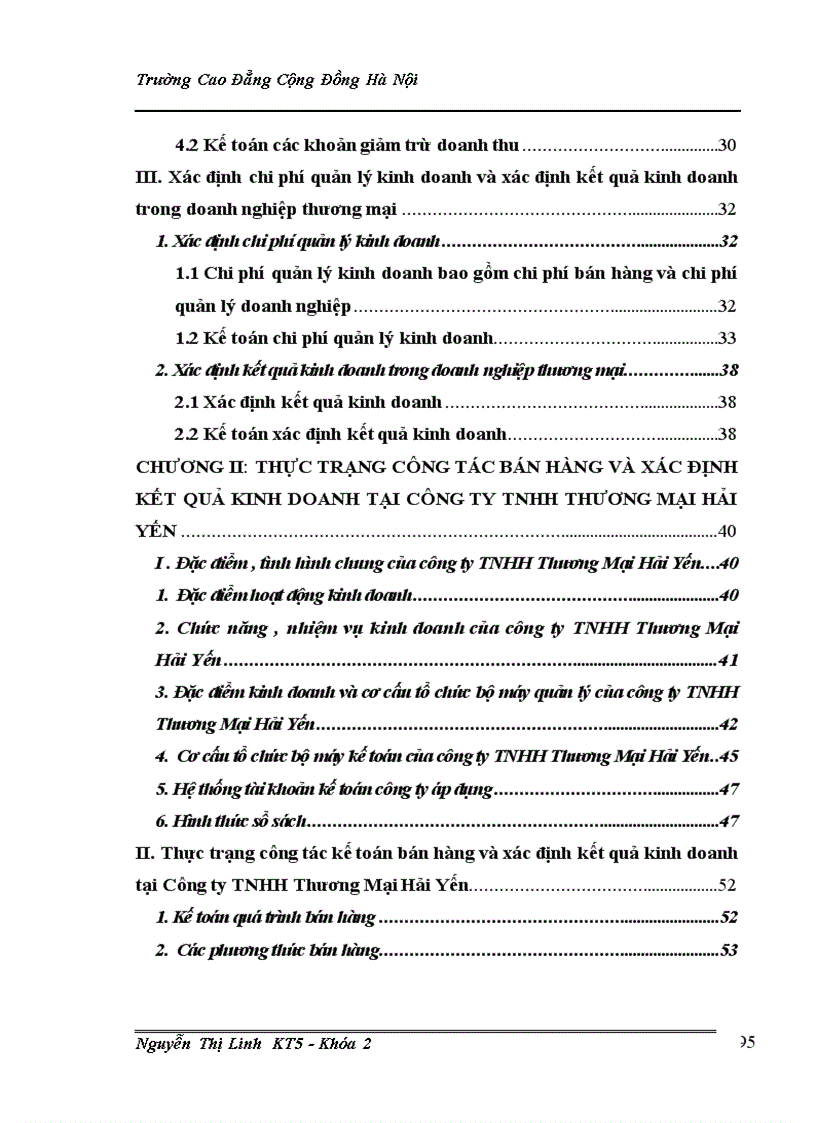 image for page Kế toán bán hàng và xác định kết quả kinh doanh ở Công ty TNHH Thương Mại Hải Yến 1