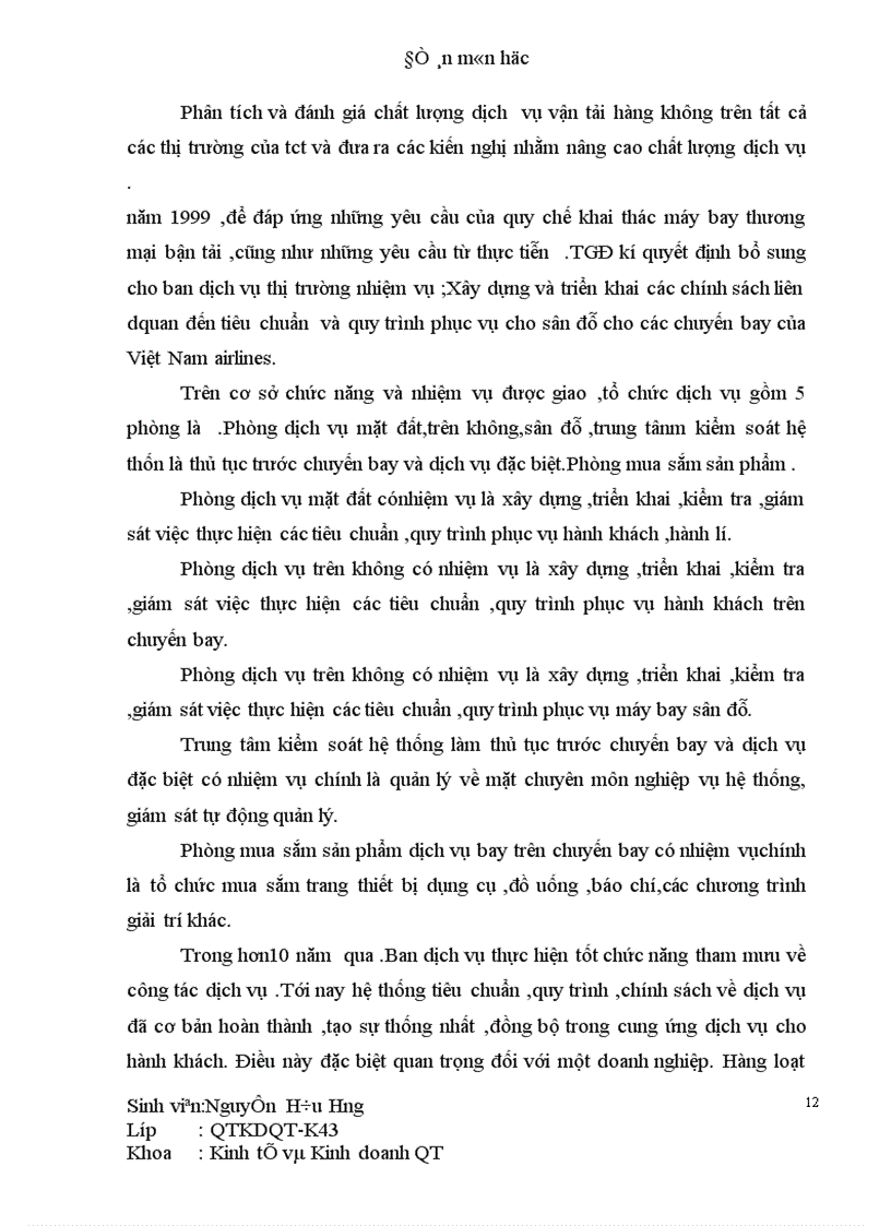 image for page Chiến lược kinh doanh của Việt Nam Airlines