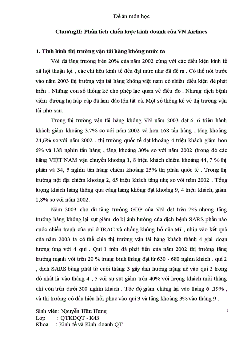 image for page Chiến lược kinh doanh của Việt Nam Airlines