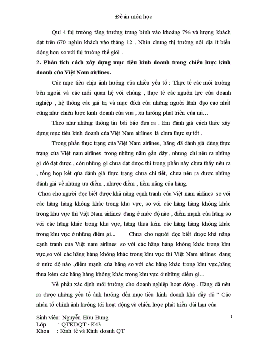 image for page Chiến lược kinh doanh của Việt Nam Airlines