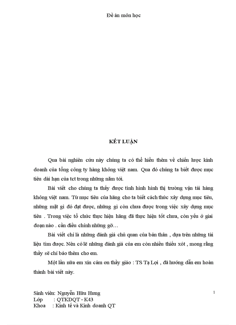 image for page Chiến lược kinh doanh của Việt Nam Airlines