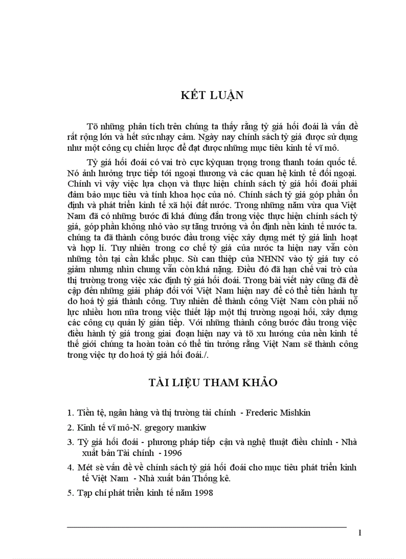 image for page Tỷ giá hối đoái mối quan hệ với cán cân thanh toán quốc tế và giải pháp để hoàn thiện chính sách tỷ giá ở Việt Nam 1