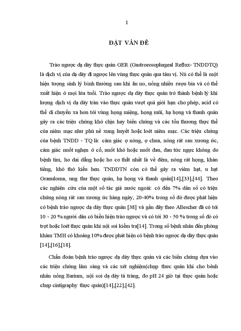 Nghiên cứu các biểu hiện lâm sàng và hình ảnh nội soi TMH trong hội chứng trào ngược DD TQ ở người lớn