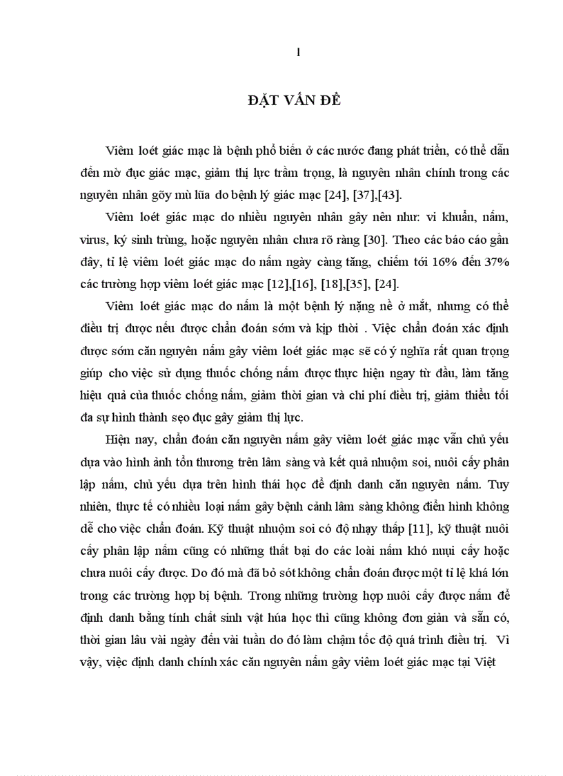 image for page Định danh căn nguyên nấm gây viêm loét giác mạc phân lập được tại bệnh viện mắt trung ương năm 2008 bằng giải trình tự gen