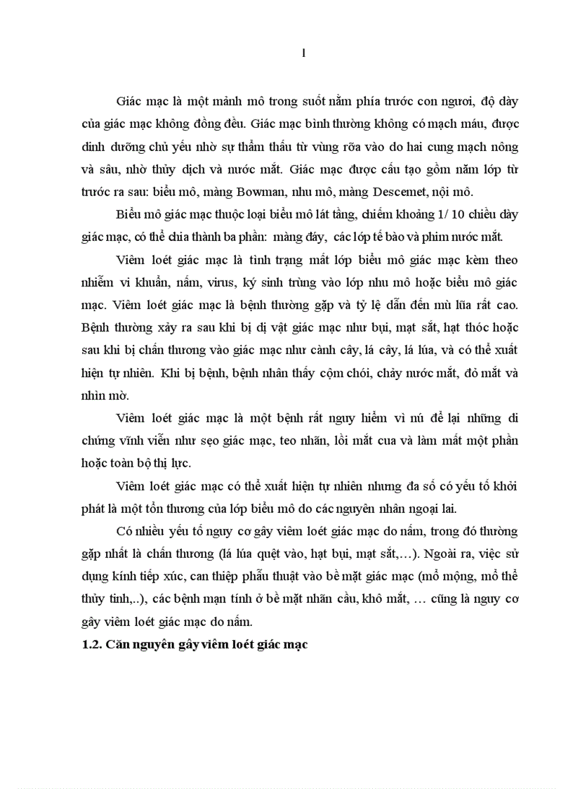 image for page Định danh căn nguyên nấm gây viêm loét giác mạc phân lập được tại bệnh viện mắt trung ương năm 2008 bằng giải trình tự gen