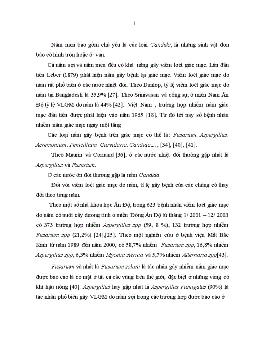 image for page Định danh căn nguyên nấm gây viêm loét giác mạc phân lập được tại bệnh viện mắt trung ương năm 2008 bằng giải trình tự gen
