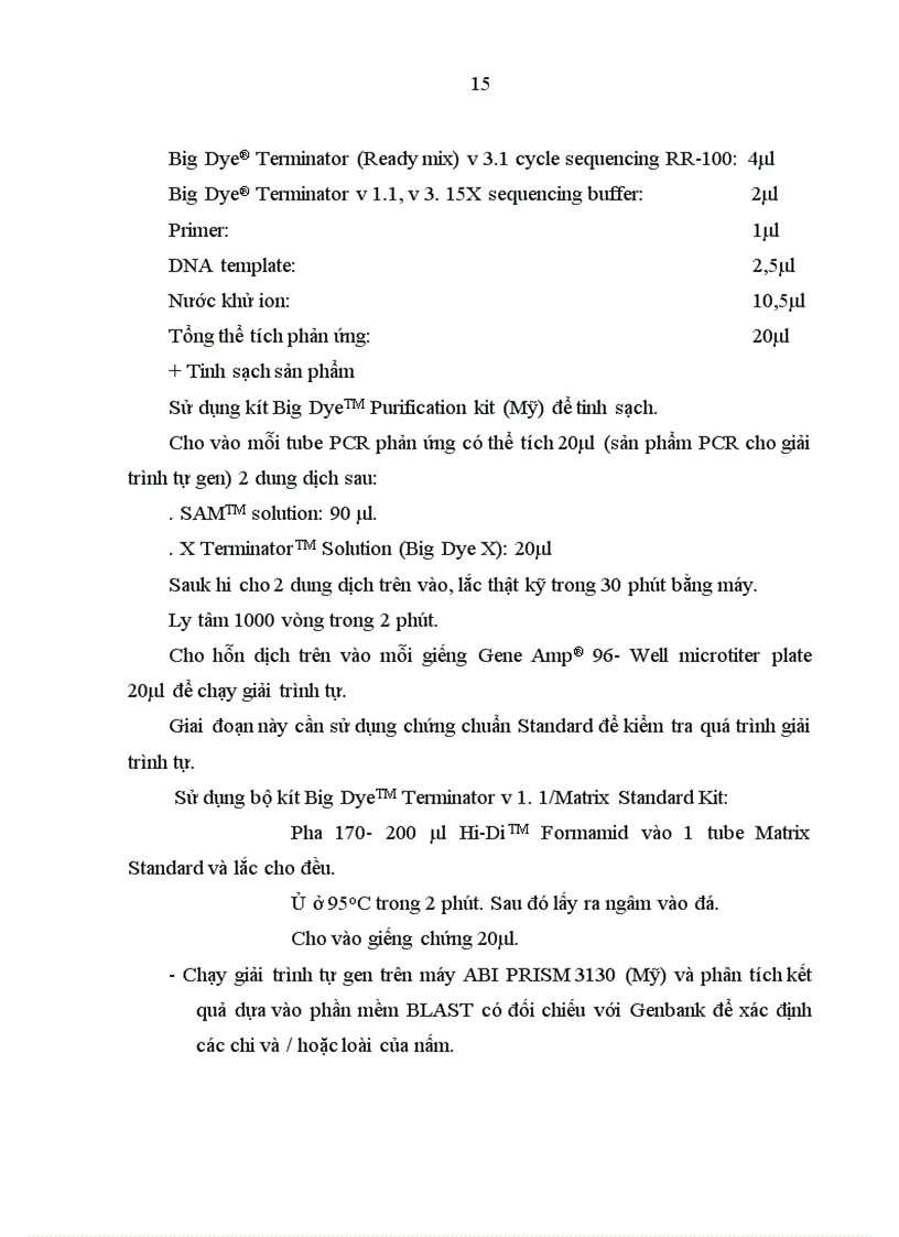 image for page Định danh căn nguyên nấm gây viêm loét giác mạc phân lập được tại bệnh viện mắt trung ương năm 2008 bằng giải trình tự gen