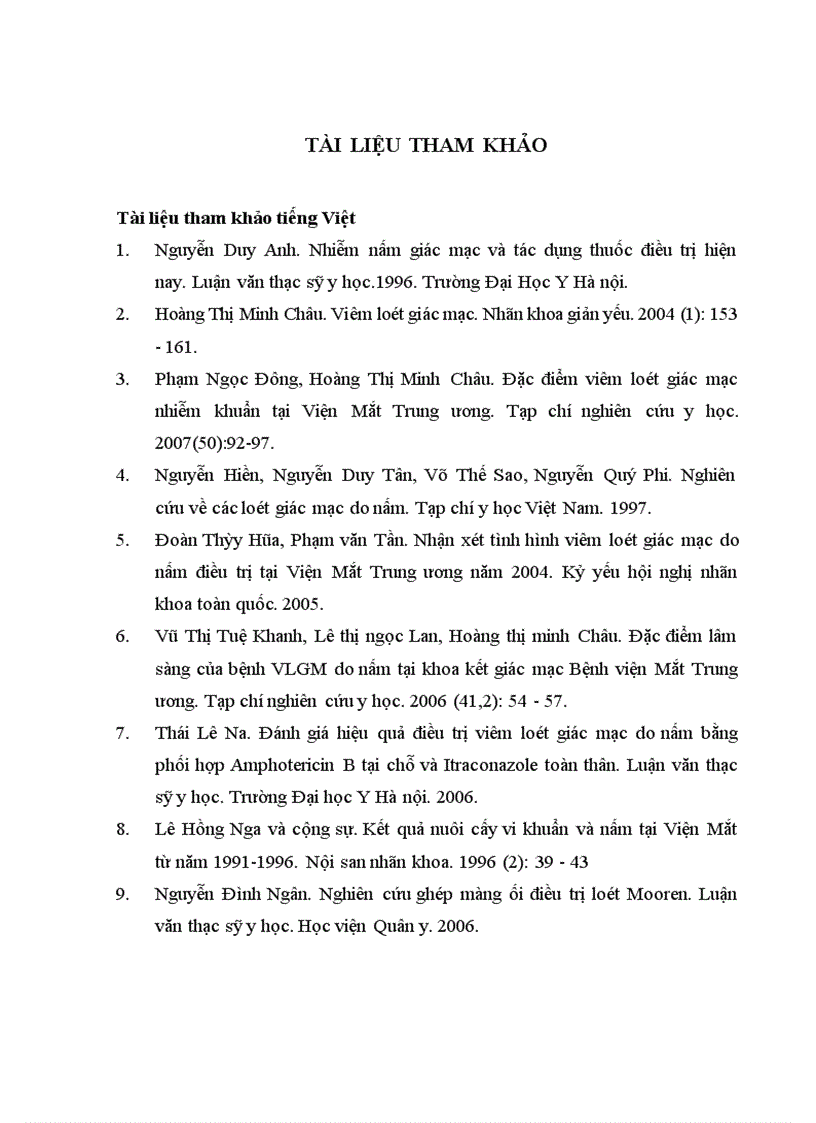 image for page Định danh căn nguyên nấm gây viêm loét giác mạc phân lập được tại bệnh viện mắt trung ương năm 2008 bằng giải trình tự gen