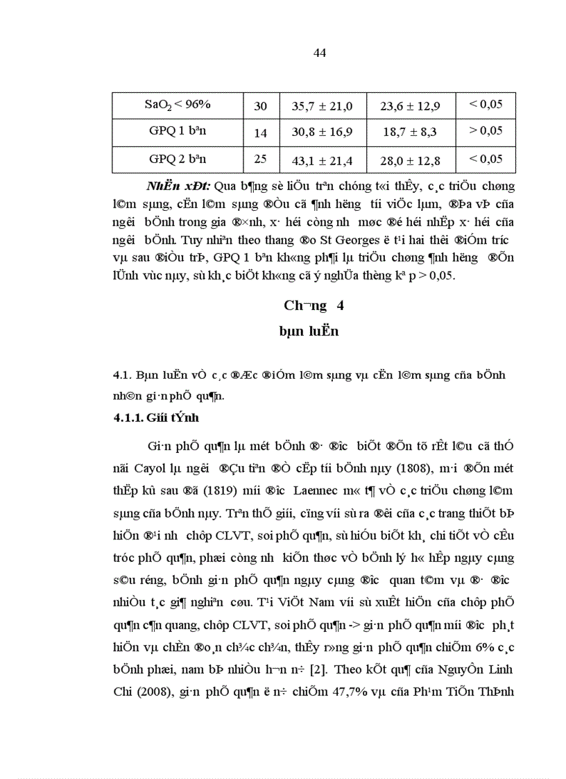 image for page Đo lường chỉ số CLCS SK ở bệnh nhân đợt cấp giãn phế quản điều trị tại khoa Hô hấp Bệnh viện Bạch Mai bằng bộ câu hỏi St George s phiên bản tiếng Việt