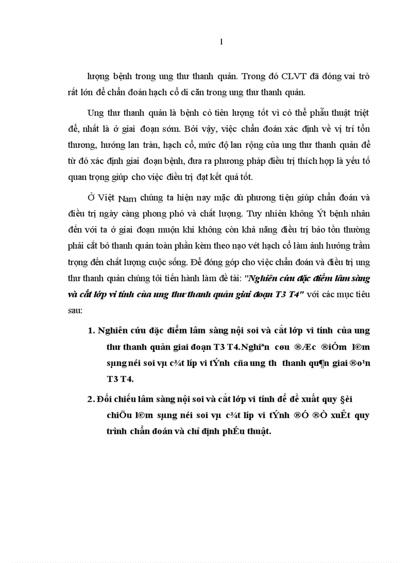image for page Nghiên cứu đặc điểm lâm sàng và cắt lớp vi tính của ung thư thanh quản giai đoạn T3 T4