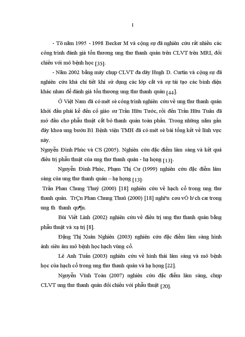 image for page Nghiên cứu đặc điểm lâm sàng và cắt lớp vi tính của ung thư thanh quản giai đoạn T3 T4