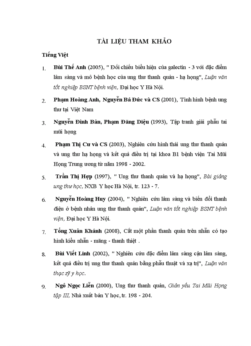 image for page Nghiên cứu đặc điểm lâm sàng và cắt lớp vi tính của ung thư thanh quản giai đoạn T3 T4