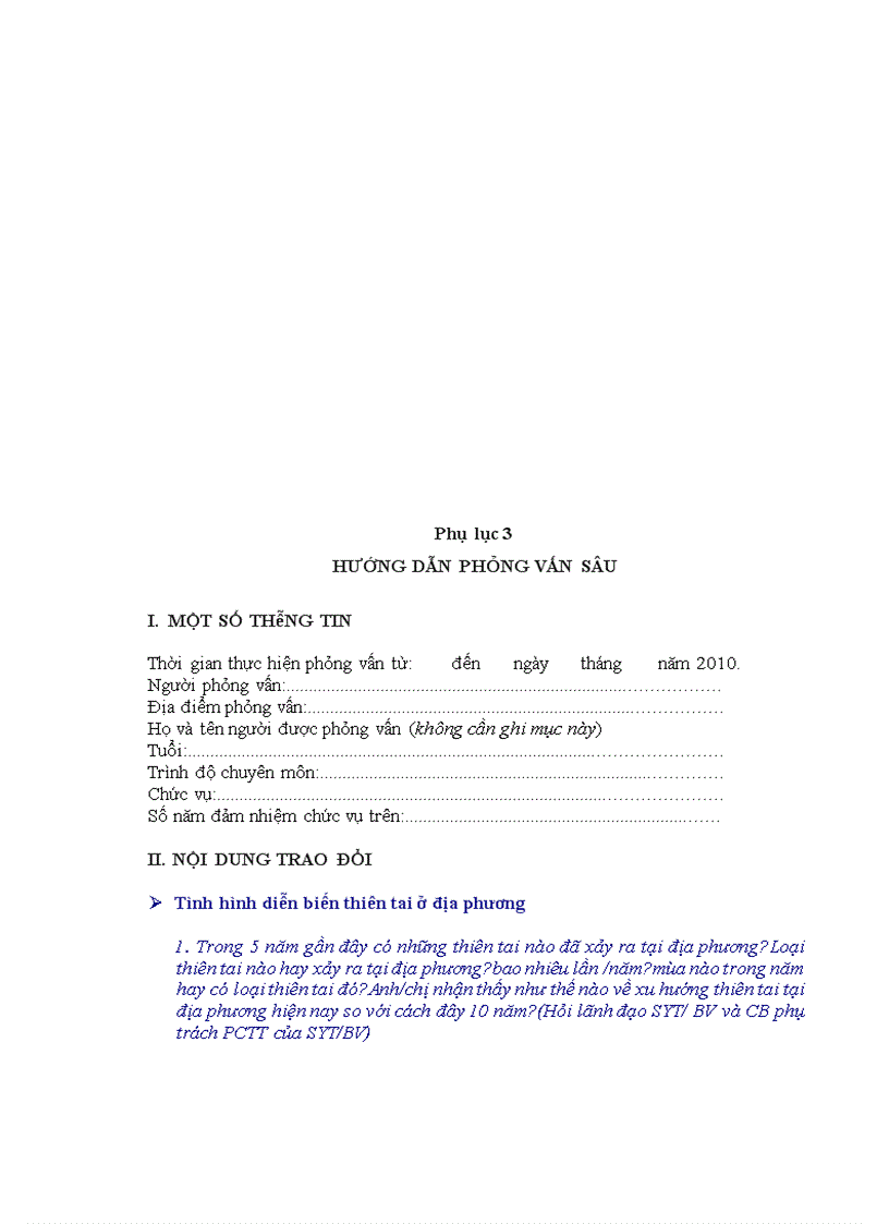 image for page Tìm hiểu thực trạng chuẩn bị đáp ứng với thiên tai của bệnh viện đa khoa tỉnh Sơn La Điện Biên và Lai Châu năm 2010